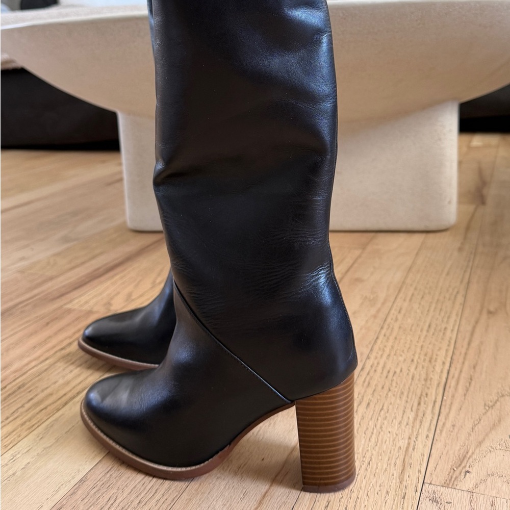 Banana Republic Lorca Knee-High Leather Boots – Black | NWT | Size 9 - Picture 6 of 10